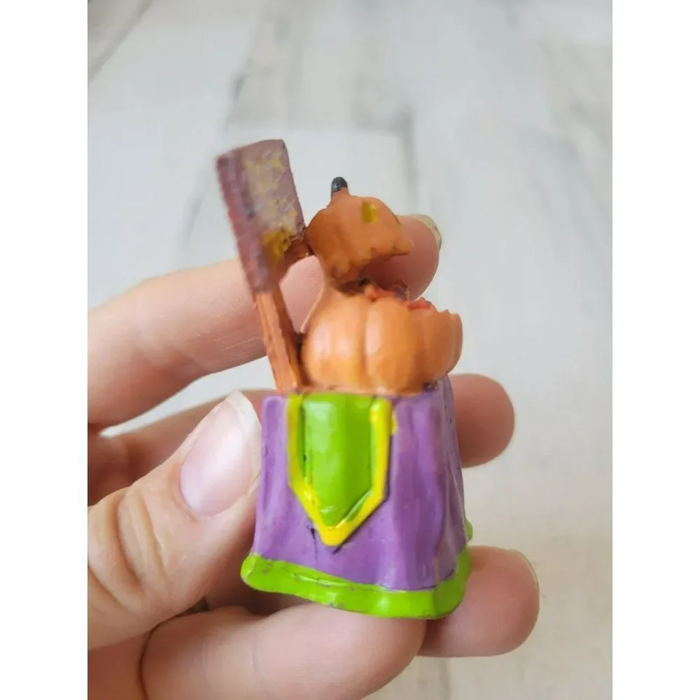 Lemax pumpkin trick treat bowl cat table‎ Halloween figurine accessory